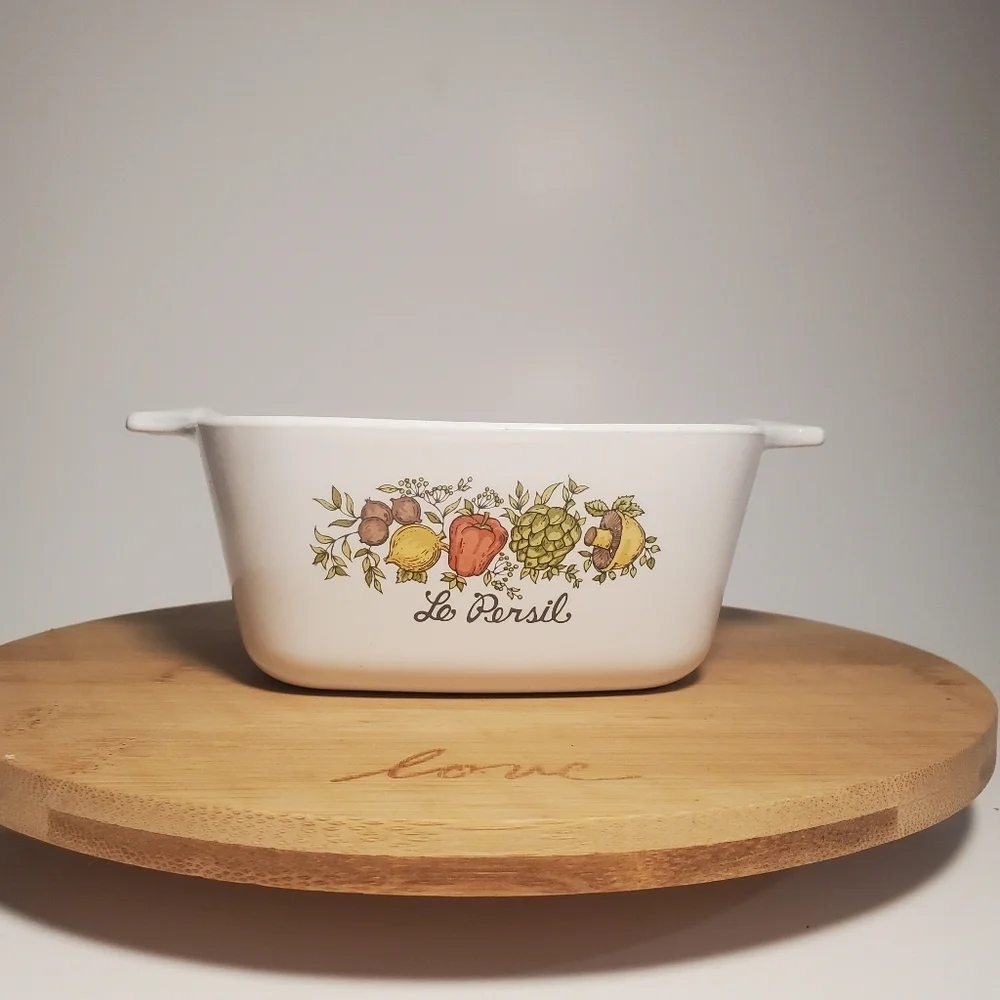 VINTAGE a Pair CorningWare Petite Casserole Dish, Spice of Life 